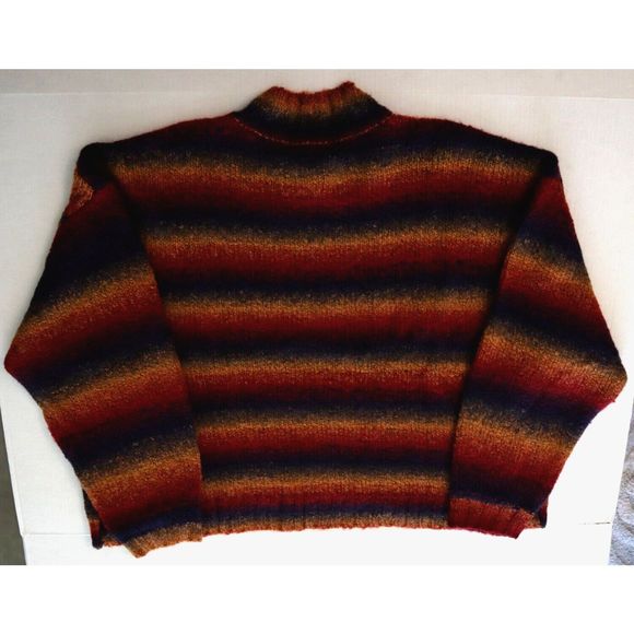 Pistola Carlen Women's Sz XL Multicolor Striped Mock Neck Oversized Sweater $198 - Picture 4 of 8